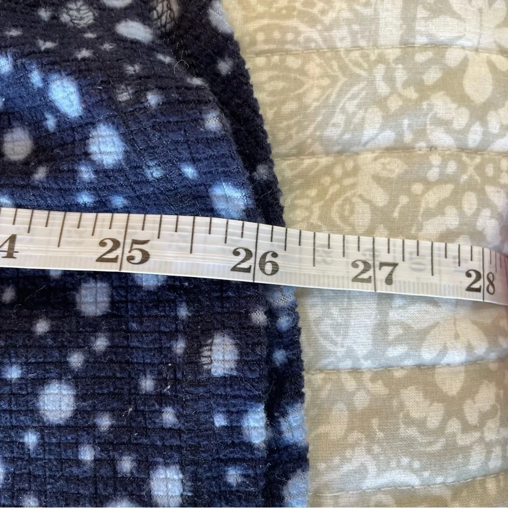 Nautica Navy Blue Bubble Print Long Sleeve Pajama Set Small